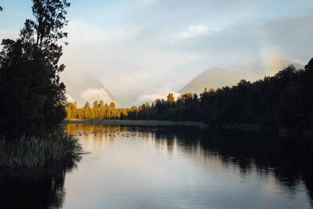 Top Fotospot in Neuseeland Lake Matheson an der Westküste der Südinsel fotografiert von Stefan Sperl