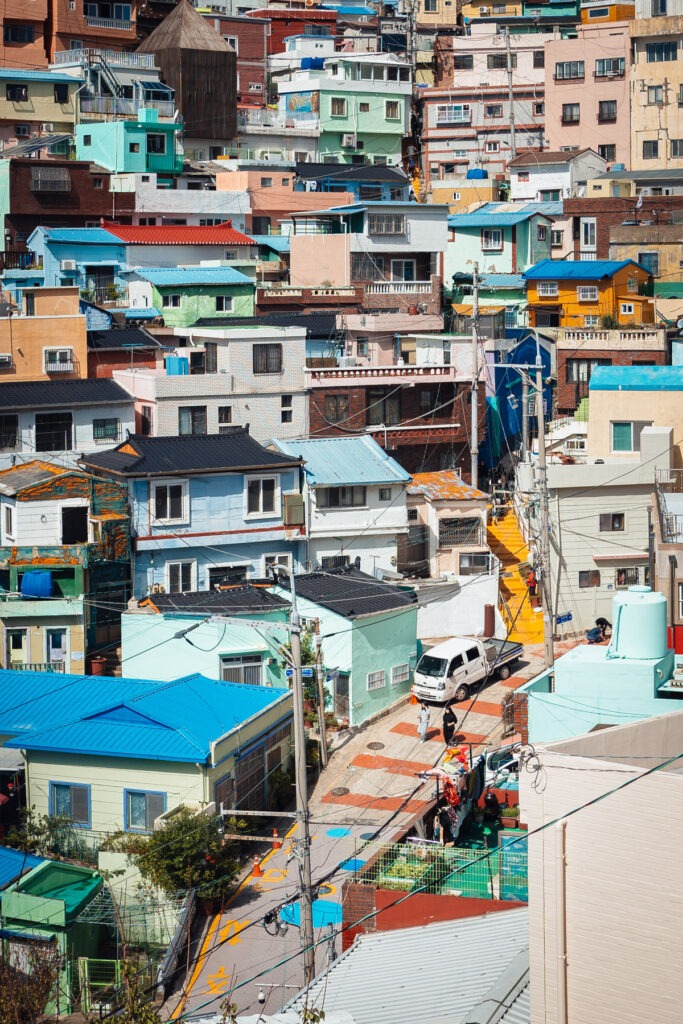 Urban Cityscape in Gamcheon Cultural Village in South Korea shot by Stefan Sperl