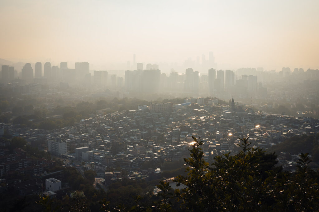 Sonnenuntergang in Seoul South Korea Urban Cityscape fotografiert von Stefan Sperl